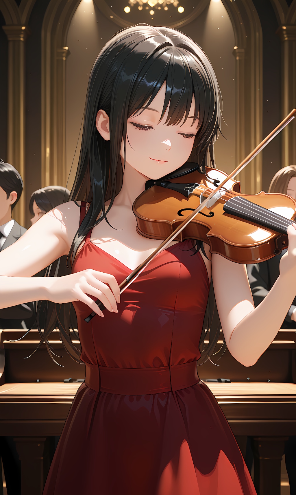 利奈さん(うちの娘)がバイオリンを弾いてみた