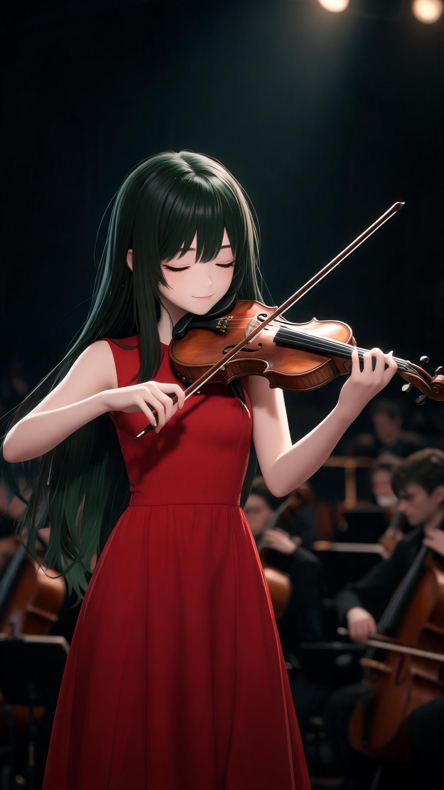 利奈さん(うちの娘)がバイオリンを弾いてみた