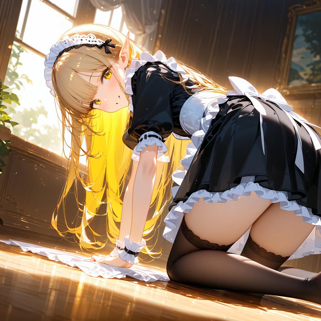 ご主人様、どこ見てるんですかぁ？