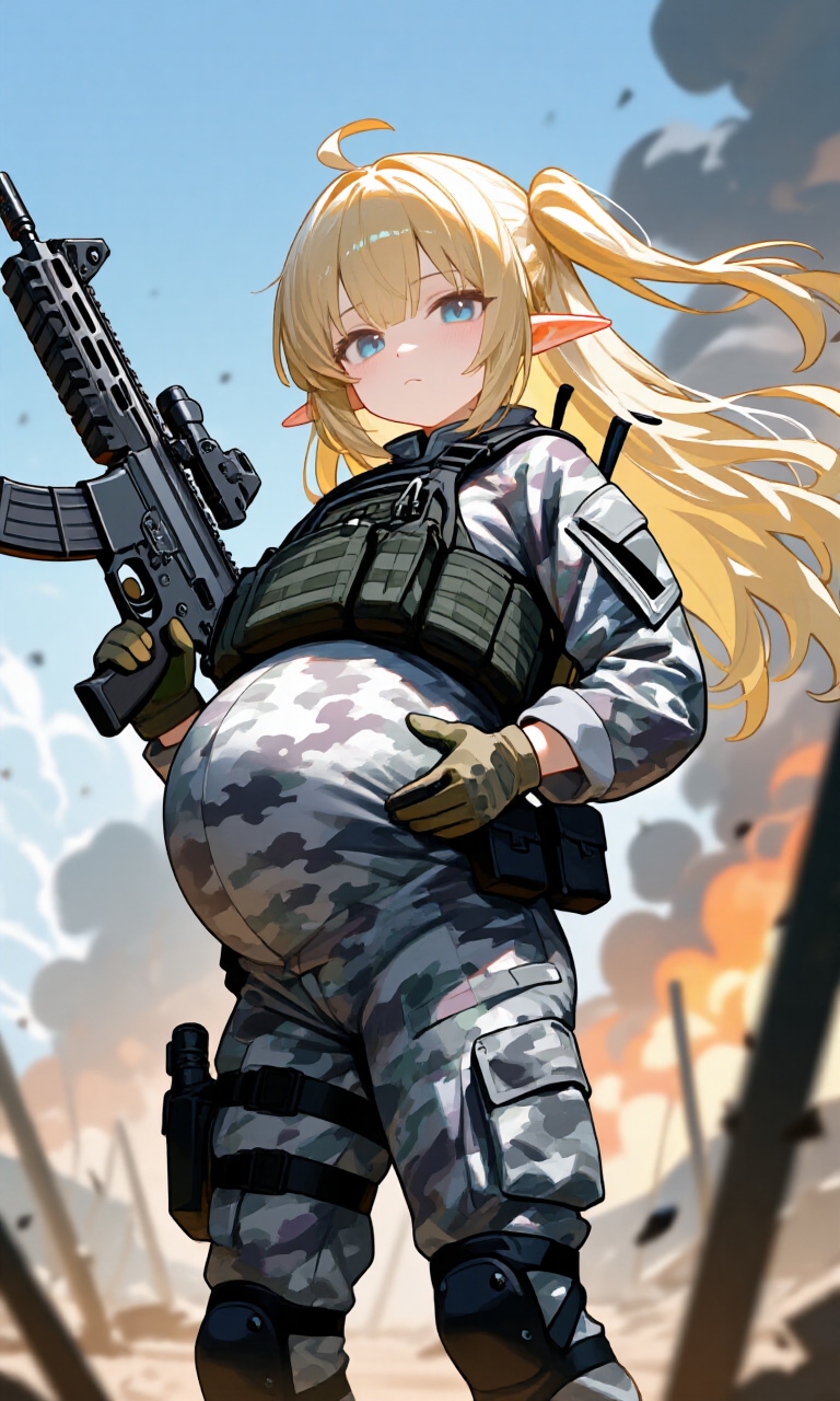 異世界ミリタリー妊婦シリーズその２４ | の人気AIイラスト・グラビア