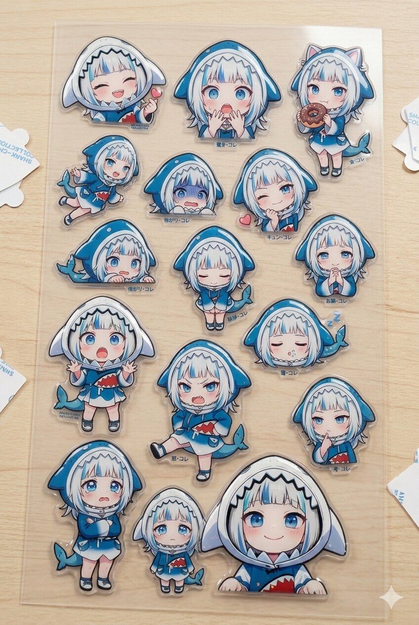 シールになったサメ美ちゃん