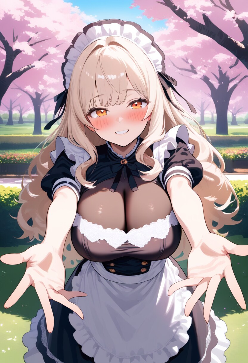 ノノカの春🌸のメイドコス🧹👗