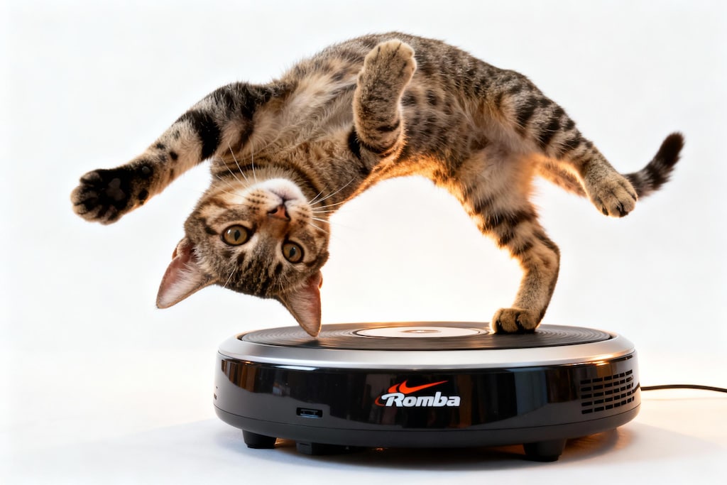 [上にのせたよ]乗りたがる猫