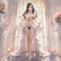 のぞみさん、ウェディングドレス露出 2枚目
