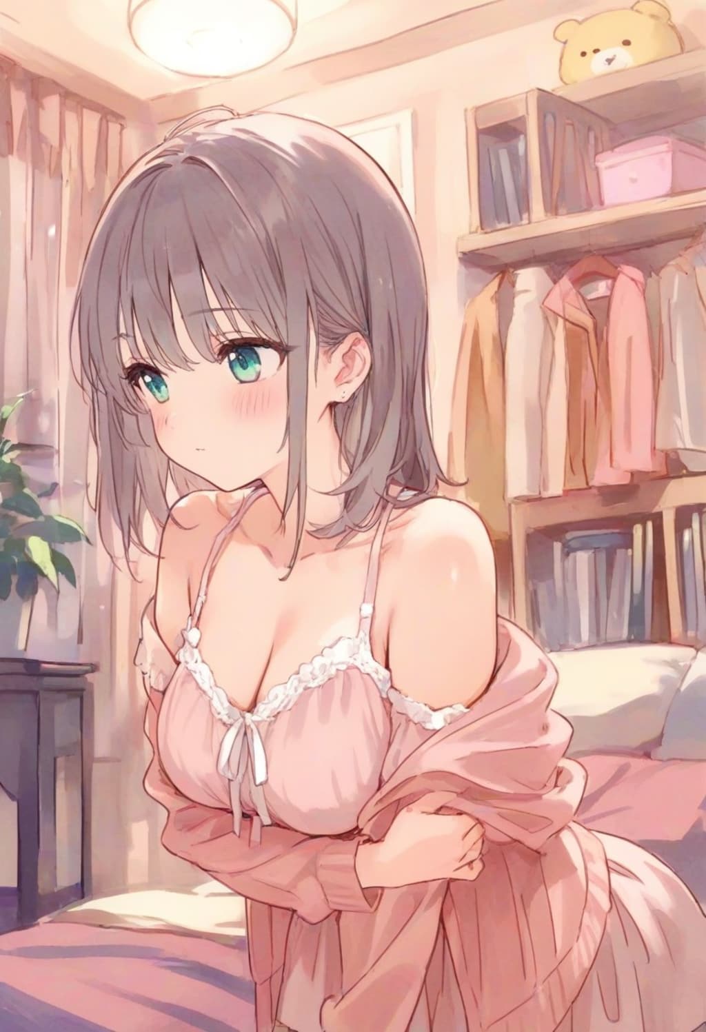 少女の部屋(水彩タッチ)(157)