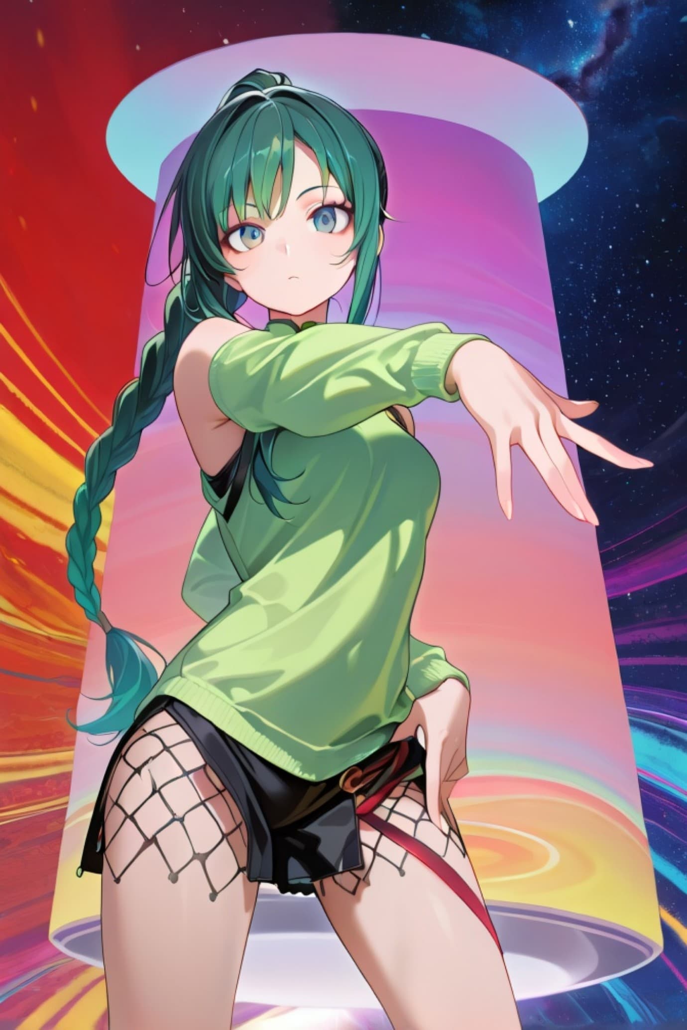 緑髪ちゃん | の人気AIイラスト・グラビア