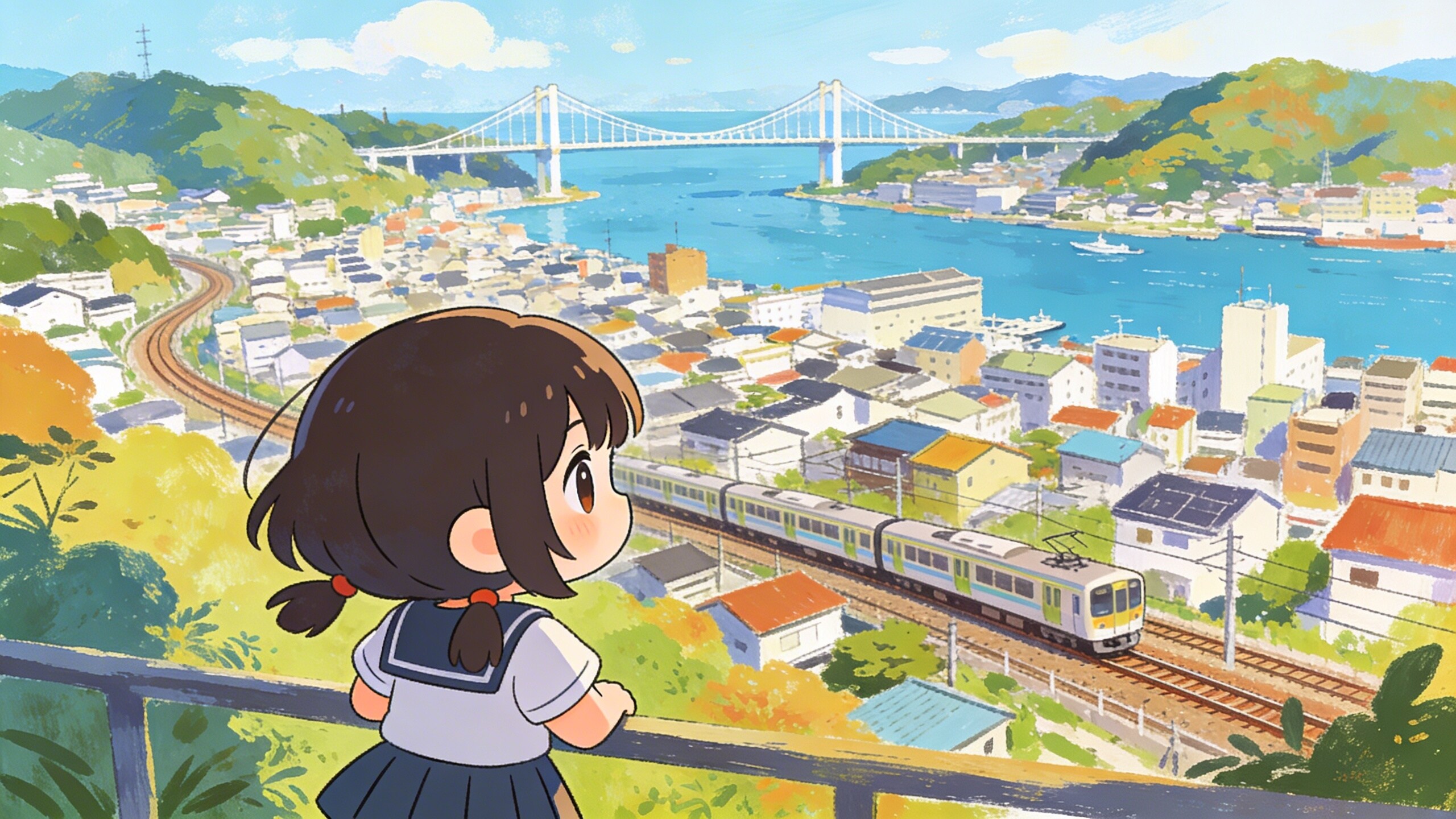 海の見える街84 | の人気AIイラスト・グラビア