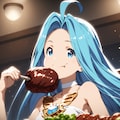 お肉を食べルリアちゃん 2枚目