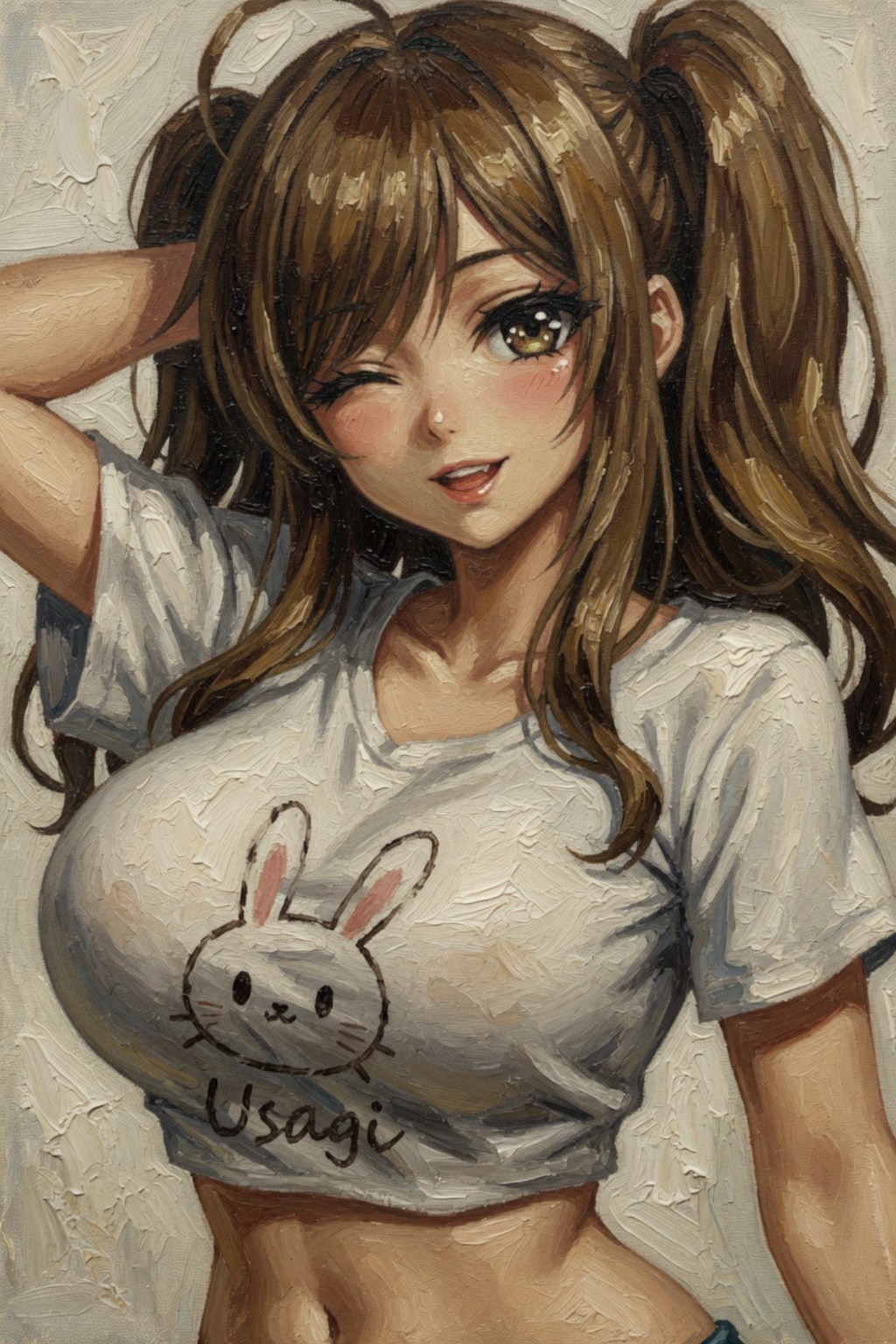 うさぎシャツな女の子