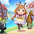 キリンと馬とキリン着ぐるみちび子ちゃん 2枚目