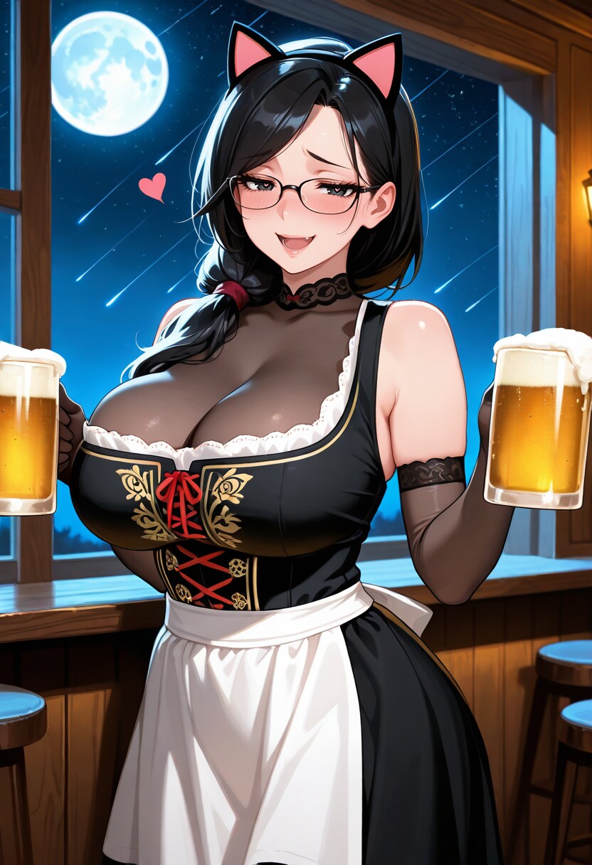 猫耳と月見酒