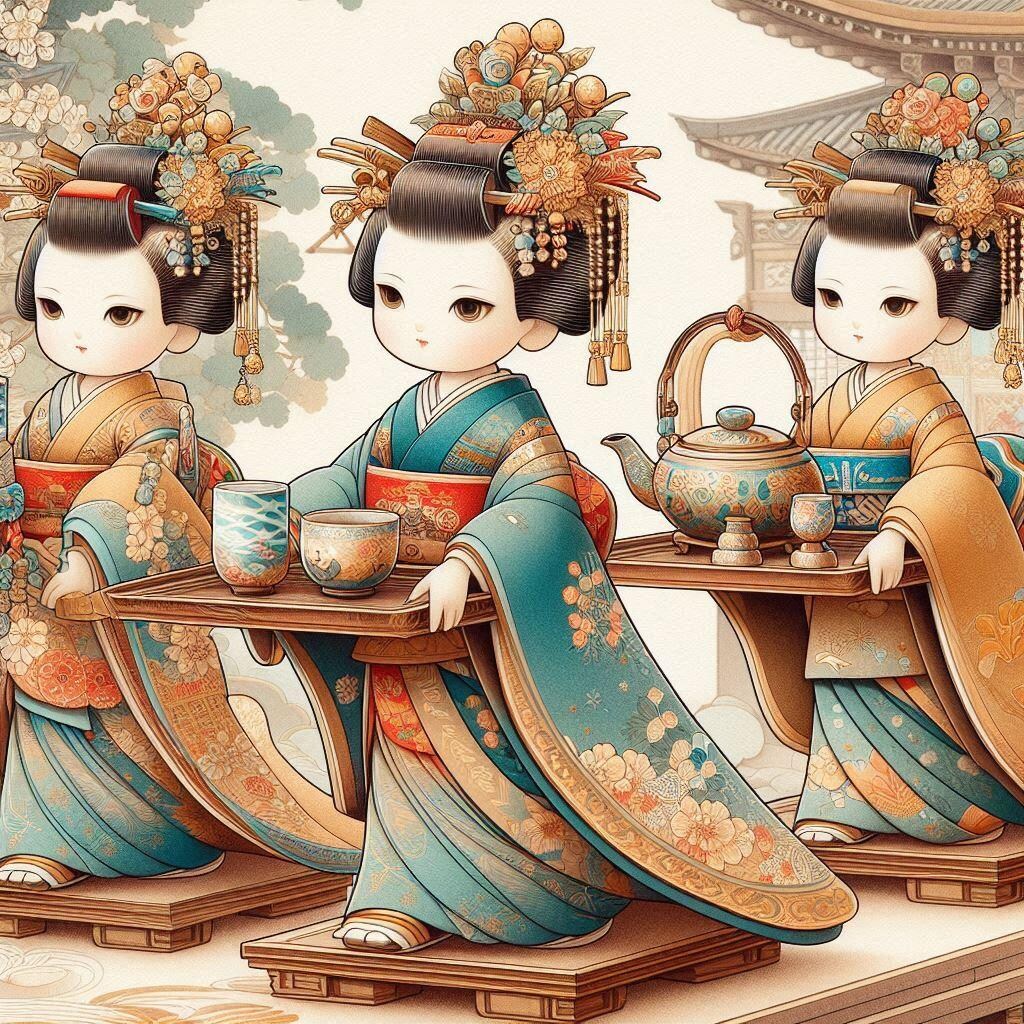 お茶運び人形いろいろ