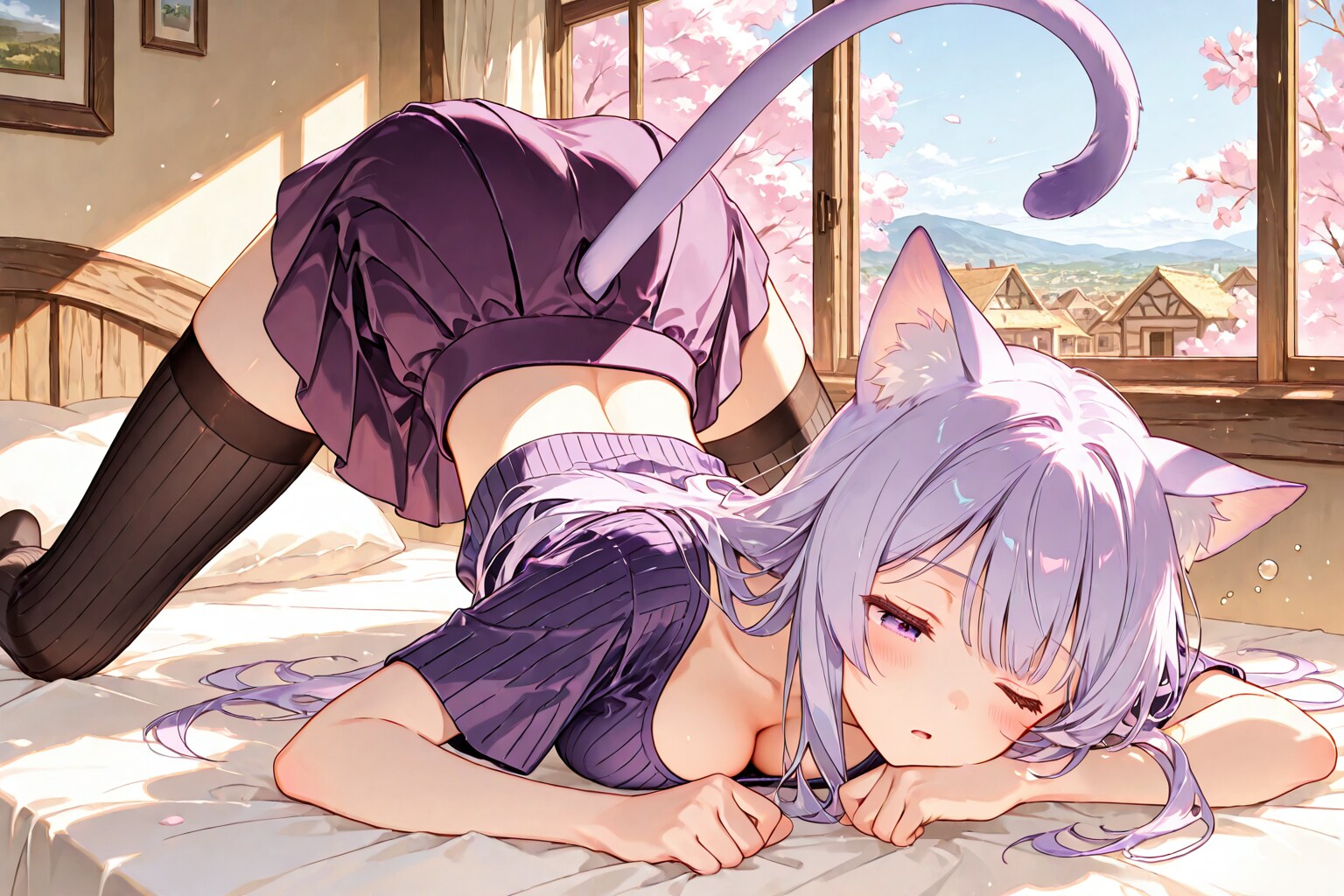 春うらら『ぽえ～～～……』シオン（猫獣人）