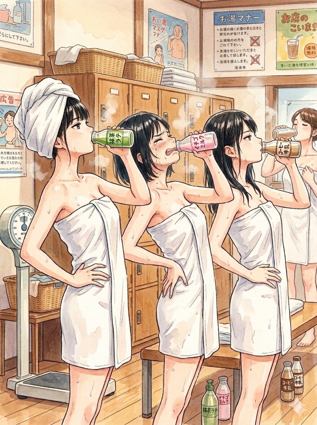 湯上りの一気飲み