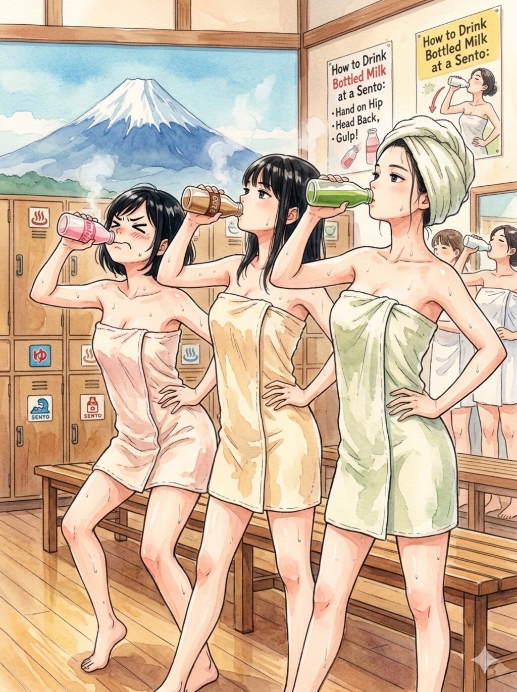 湯上りの一気飲み