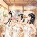 湯上りの一気飲み 6枚目