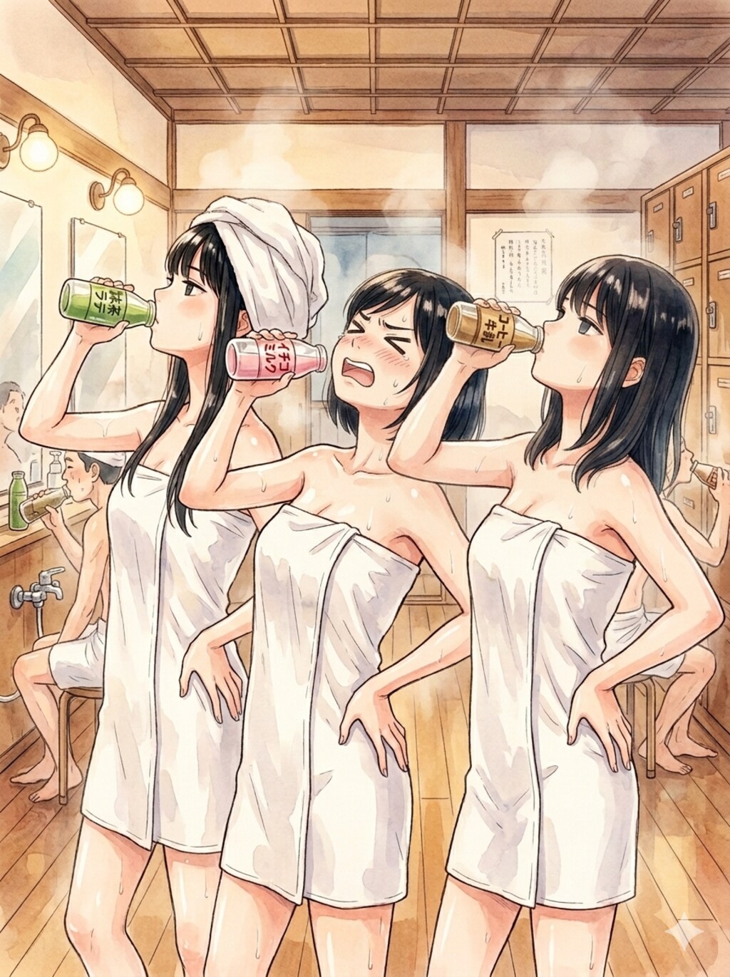 湯上りの一気飲み