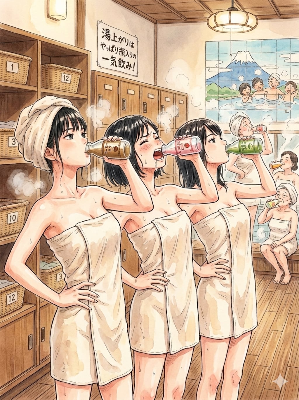 湯上りの一気飲み