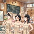 湯上りの一気飲み 5枚目