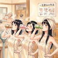 湯上りの一気飲み 7枚目