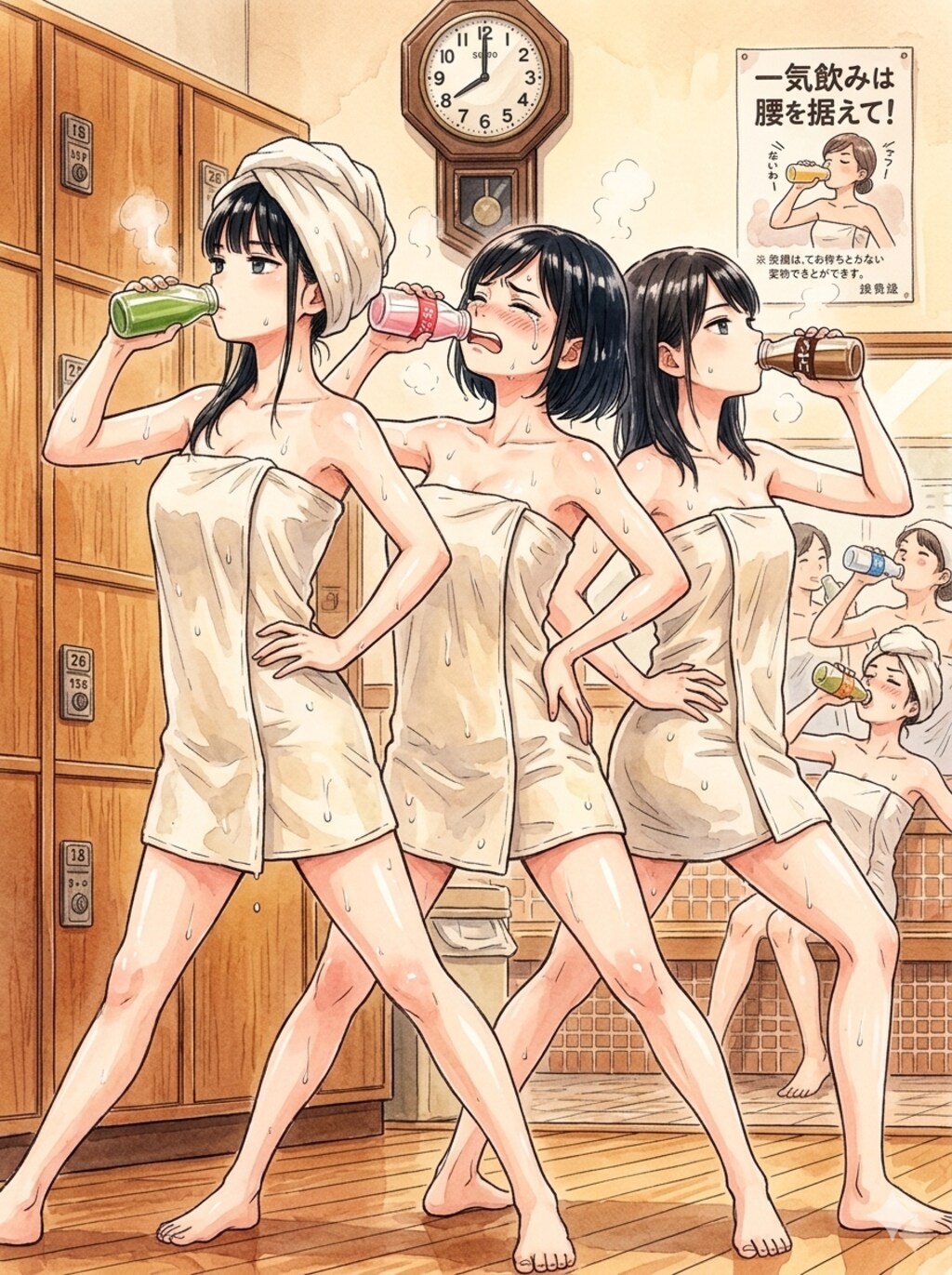 湯上りの一気飲み