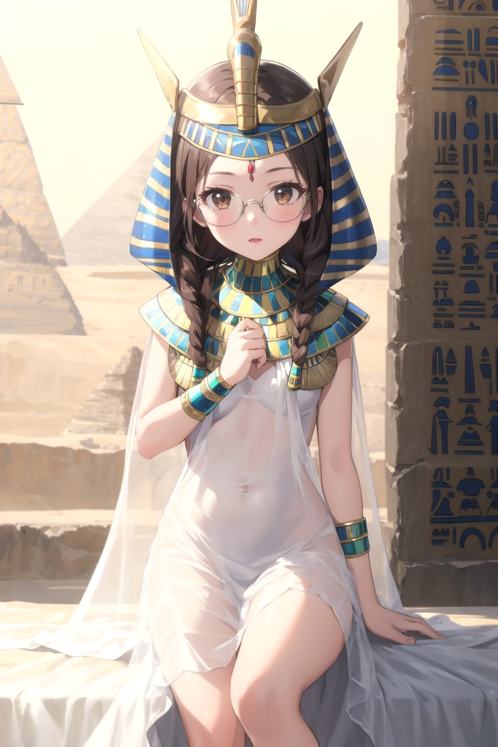 エジプトの女王も眼鏡三つ編み…な委員長ちゃん