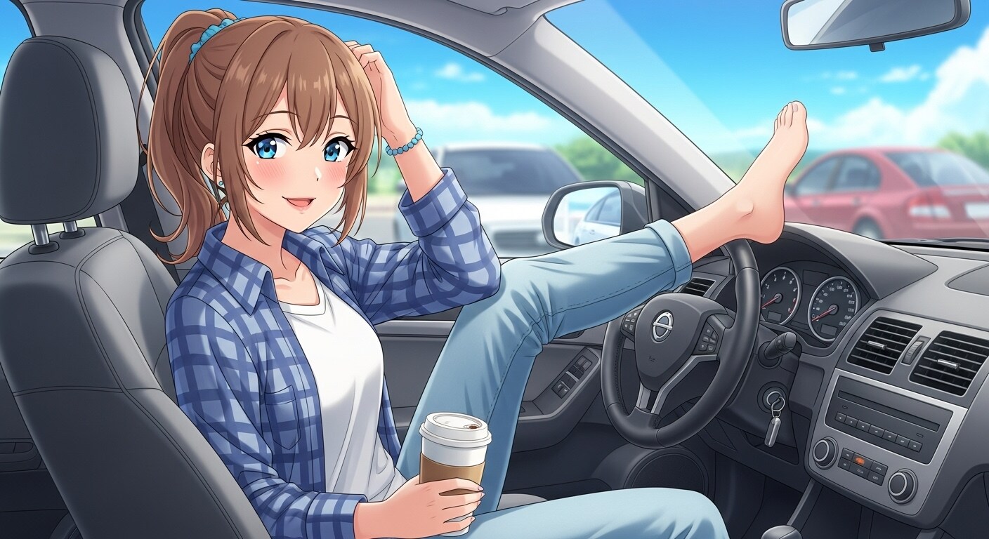 足乗せドライブ休憩 | の人気AIイラスト・グラビア