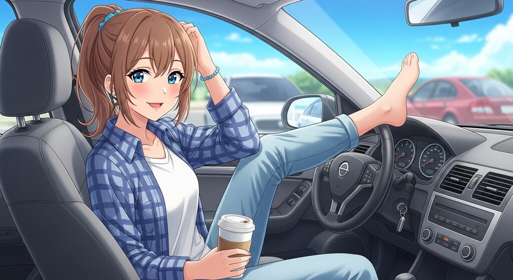 足乗せドライブ休憩