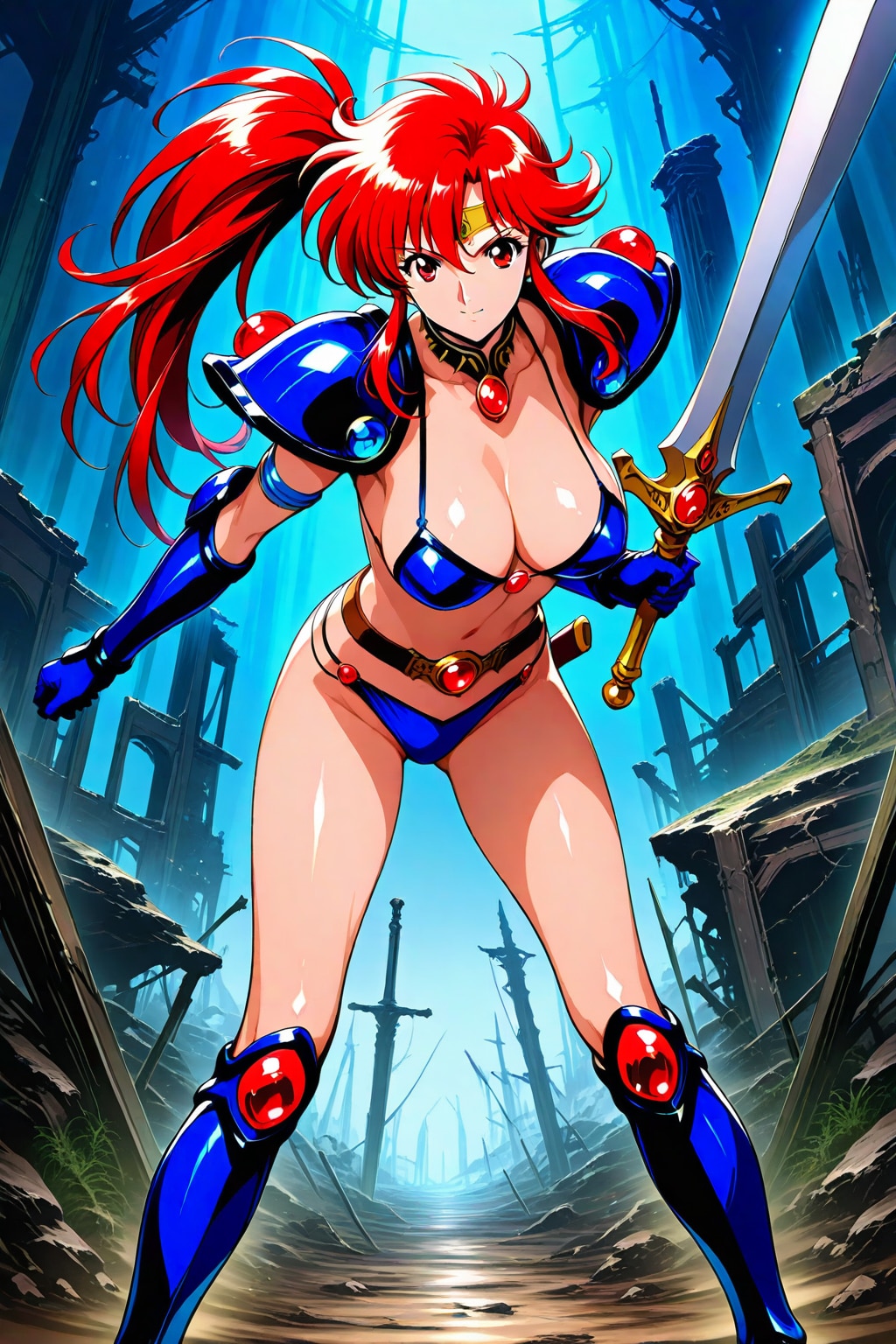 GRYPHONで80年代風ビキニアーマーパチ物某レダの戦士👙🗡️
