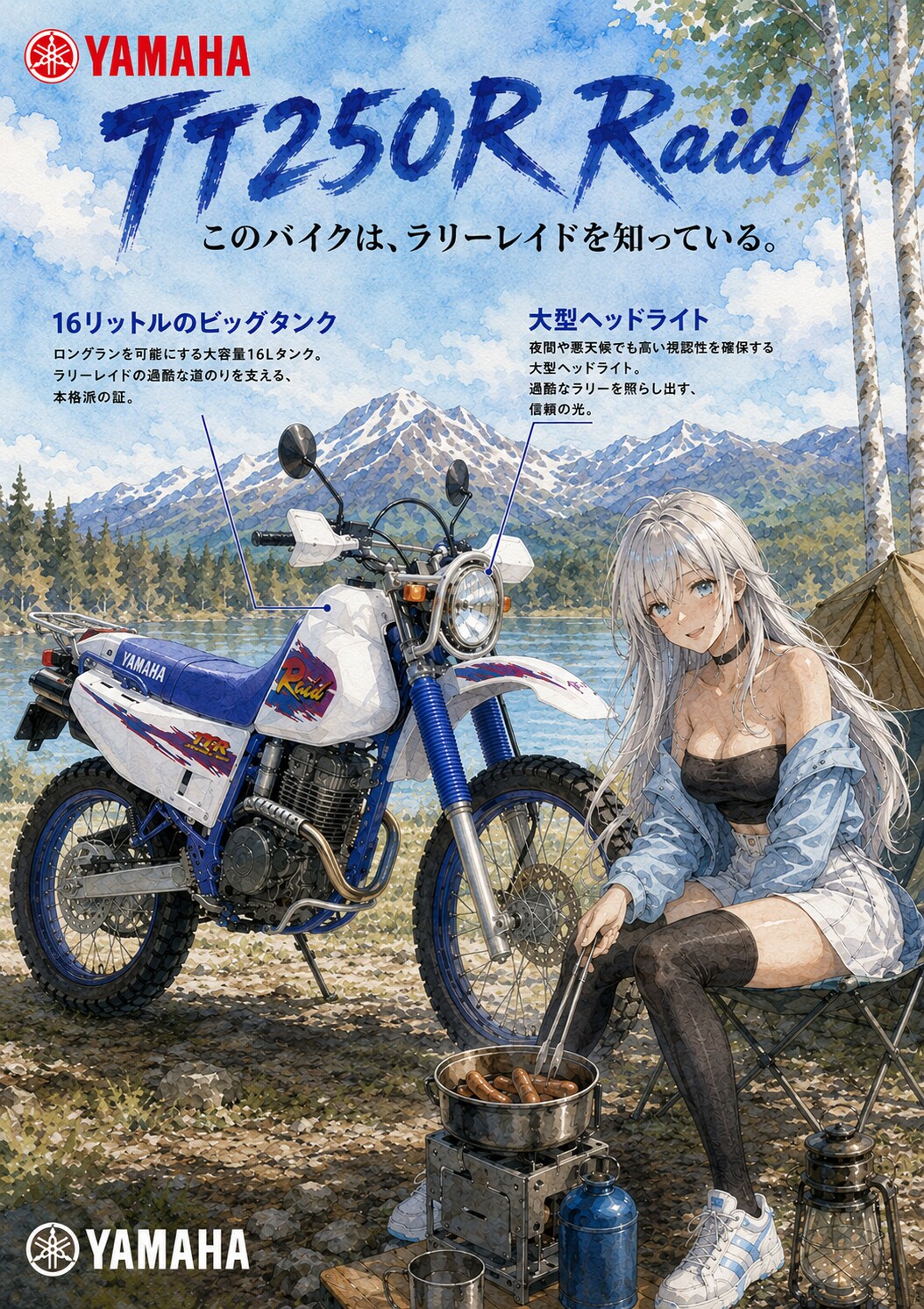 TT250R RAIDと山葉紗里ちゃん