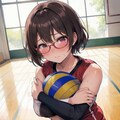 弱々メガネバレー女子 4枚目