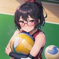 弱々メガネバレー女子 2枚目