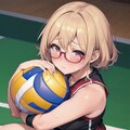 弱々メガネバレー女子 3枚目