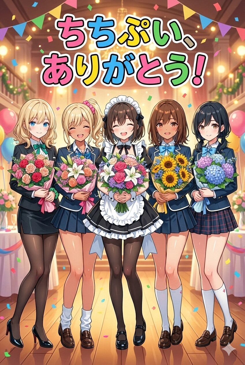 うちの子5人で『ちちぷい、ありがとう！』