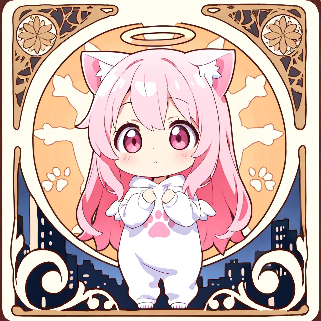 ねこ天使ステッカー　ぱーと２