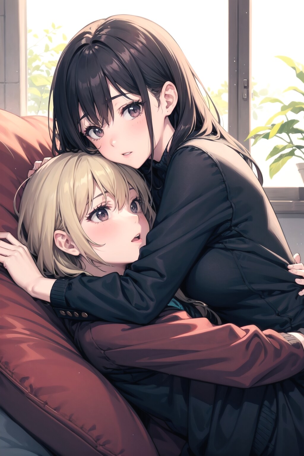 抱きかかえ女子