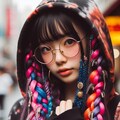 眼鏡三つ編みガール 5枚目