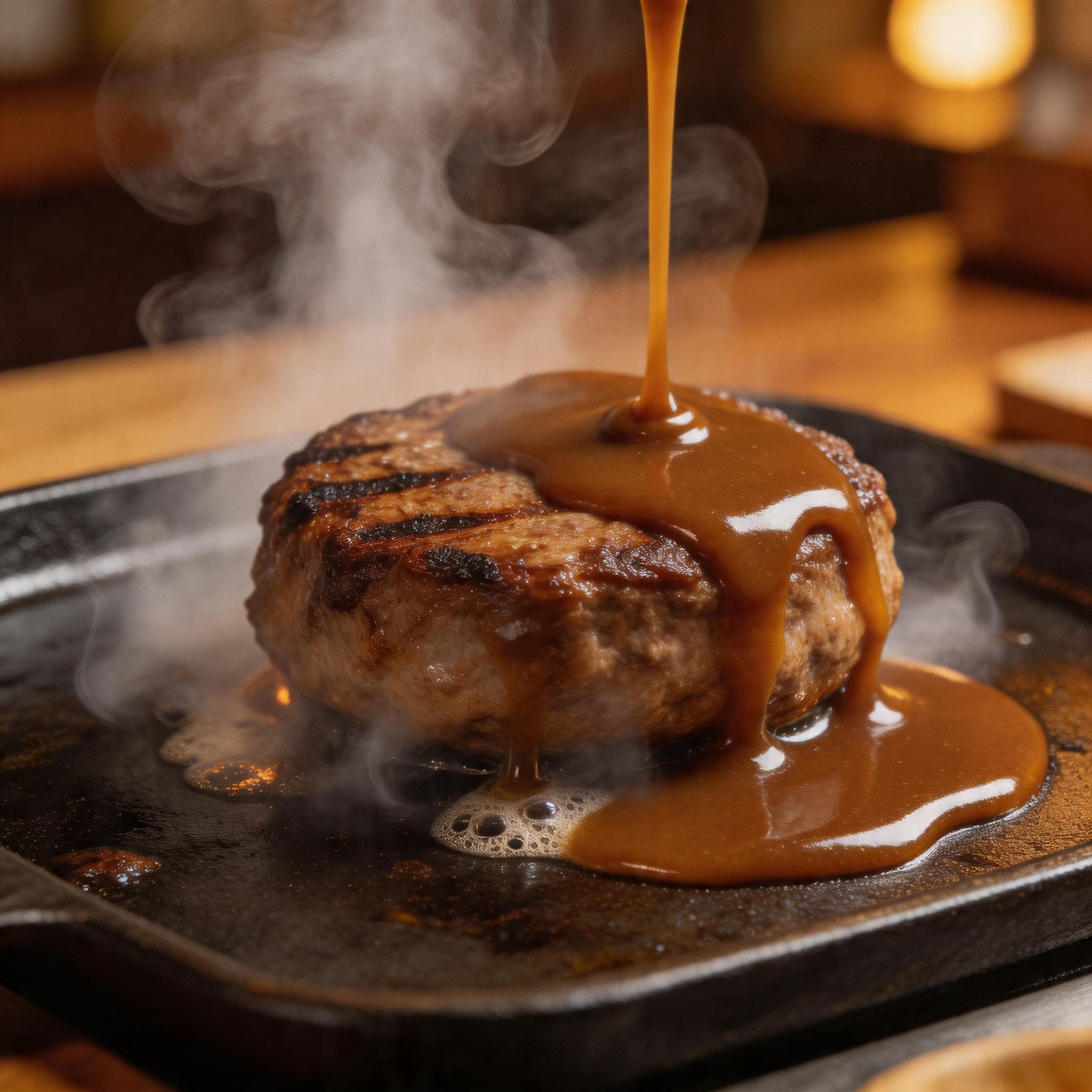 鉄板焼きハンバーグ | の人気AIイラスト・グラビア