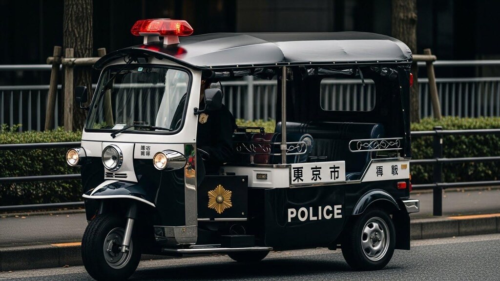 オート三輪パトロールカー