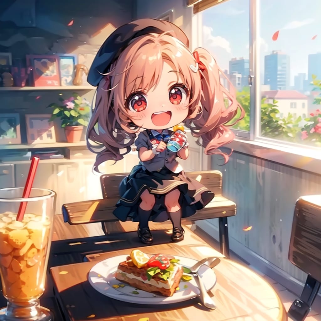 「おはよう！」、裾よ、それ以上あがるんじゃねぇ-ぞ・・・。 | の人気AIイラスト・グラビア