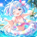 (多重コンボ)7.「う」→「浮き輪でウキウキ海遊び」鈴九 2枚目