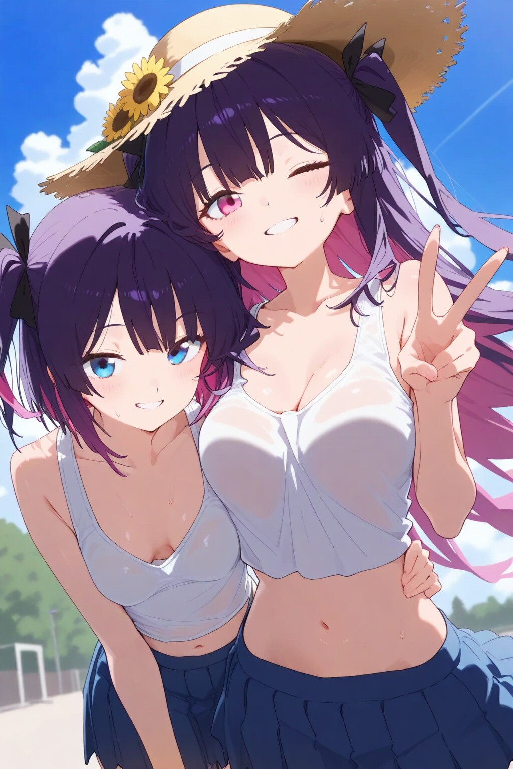 髪と目の色違いで双子出したい