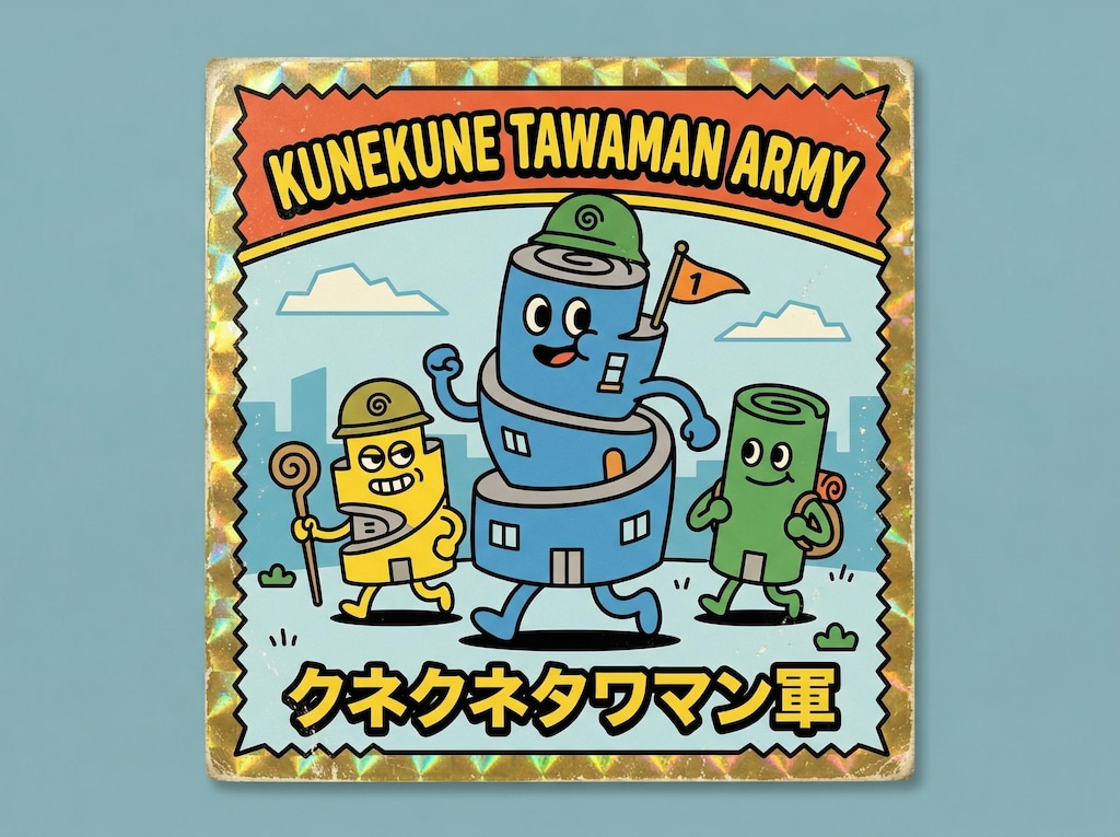 くねくねタワマン軍シール