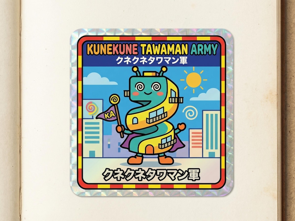 くねくねタワマン軍シール