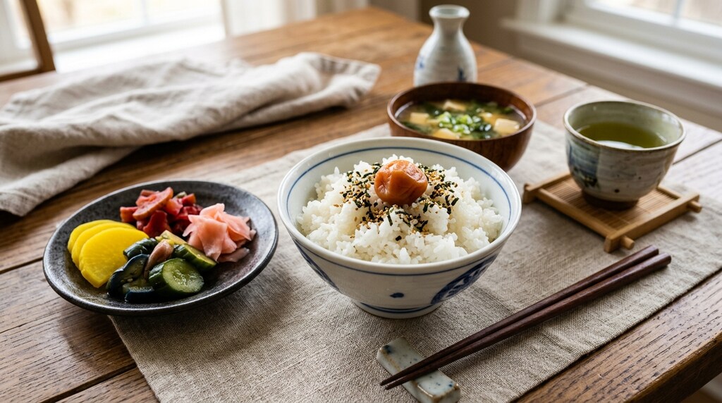 ご飯と漬物
