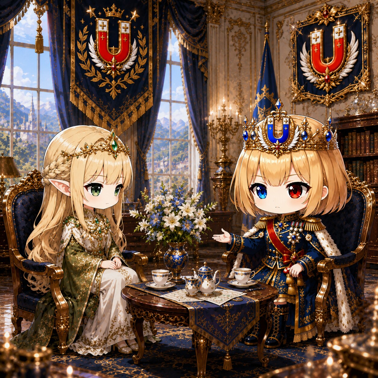 会談する磁石帝国エルディア総督