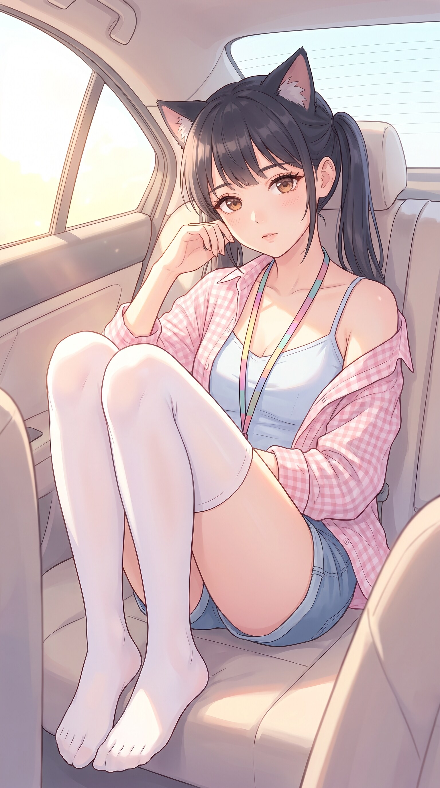 窓辺の猫耳少女