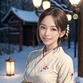 着物美人♡②（雪の夜） 11枚目