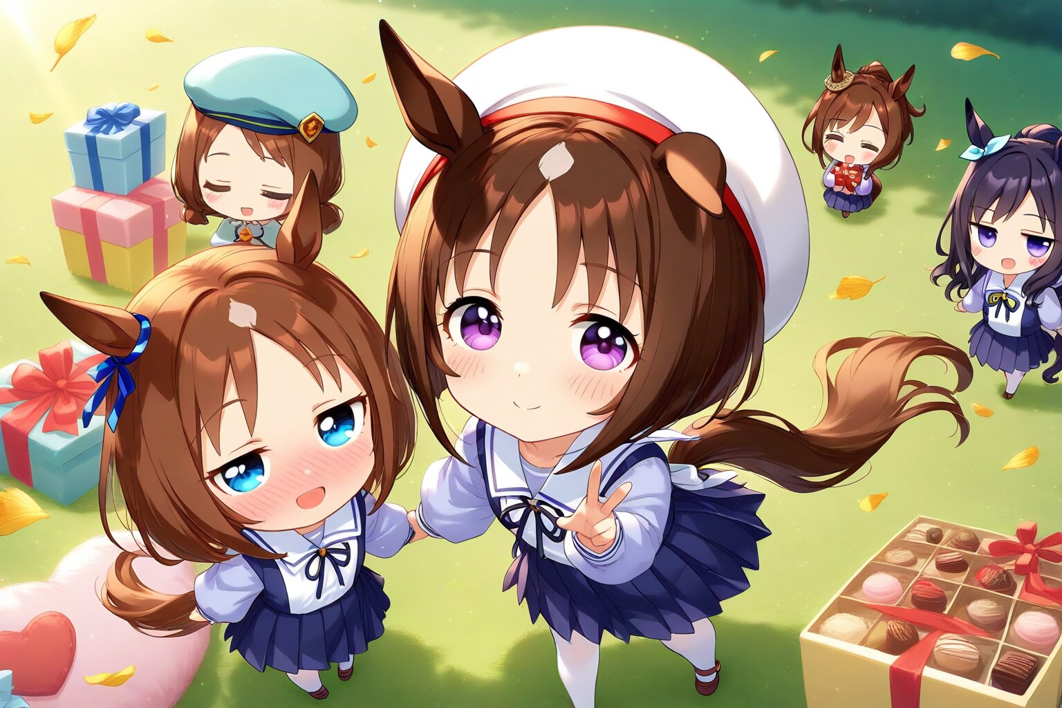 ちびちゃん達のチョコの交換。 | の人気AIイラスト・グラビア