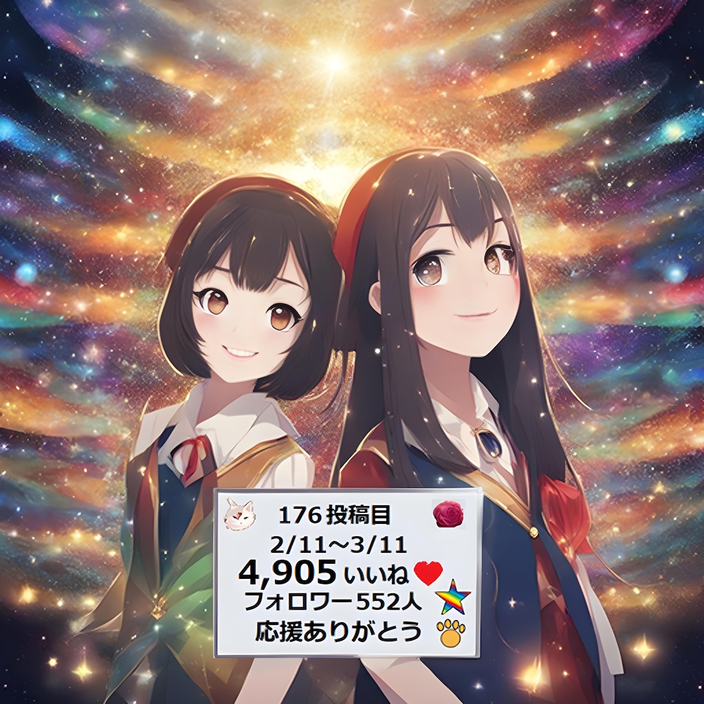 60,000いいね感謝の記念絵💙
